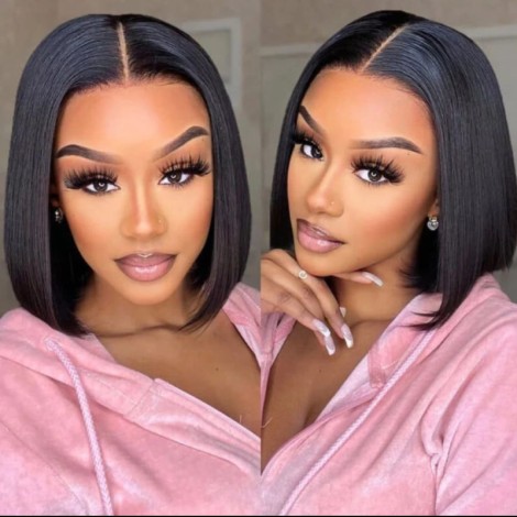 Straight lace wig