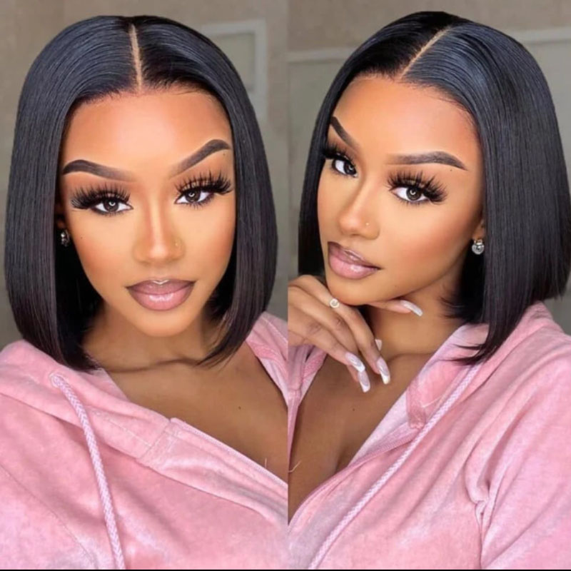 Straight lace wig